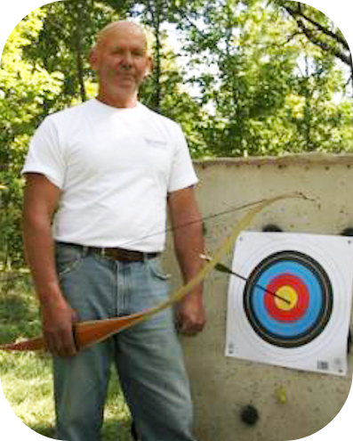 Bob Mackie at the Archery Range